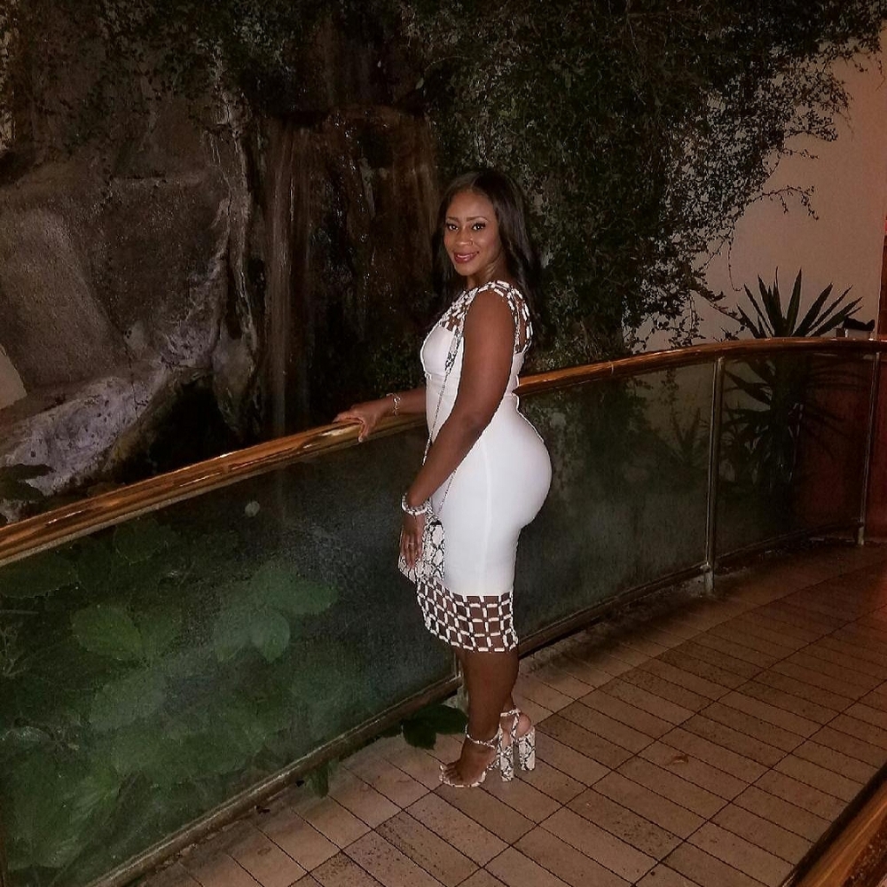 White bandage dress